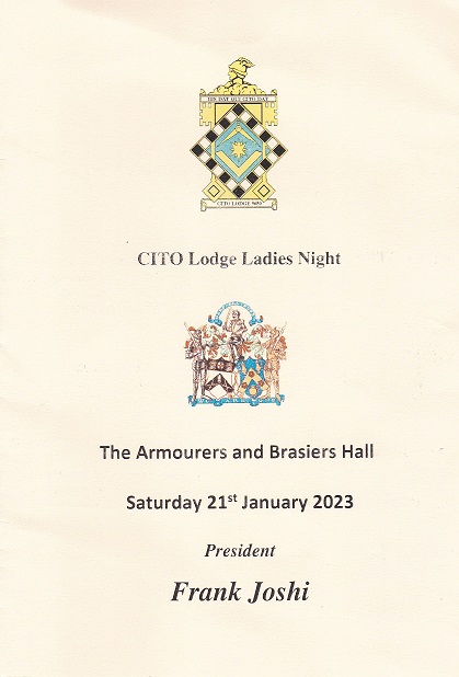 Armourers and Brasiers - Dinner - Jan 2023