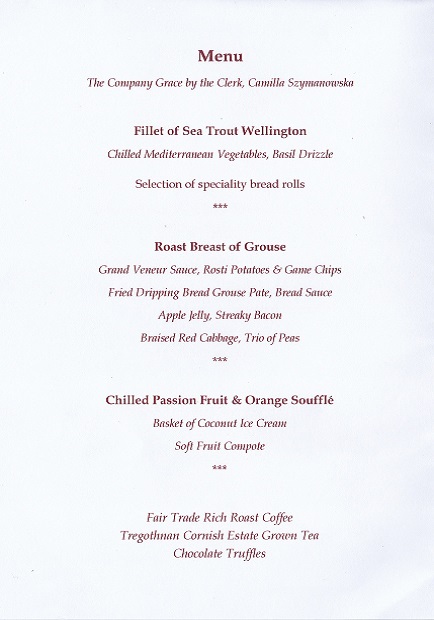 Bakers' Company - Luncheonr - Bakers' Hall, Sep 24