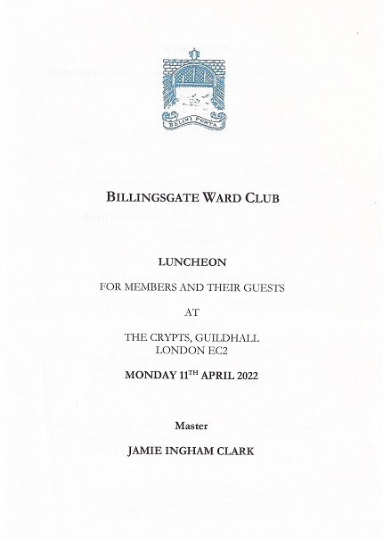 Billingsate Ward Club_Luncheon_April 22