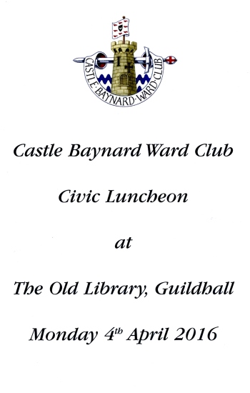Castle Baynard Ward Club - The Old Library, Guildhall, City of London, April 2016