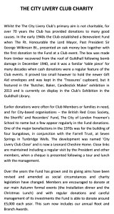 City Livery Club - Centenary Banquet, June 2014