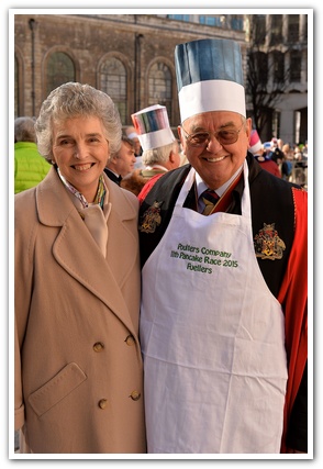 The 11th Annual City Inter-Livery Pancake Races - Guildhall Yard, London 2015