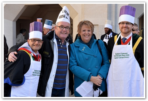 The 11th Annual City Inter-Livery Pancake Races - Guildhall Yard, London 2015