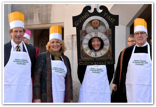 The 11th Annual City Inter-Livery Pancake Races - Guildhall Yard, London 2015