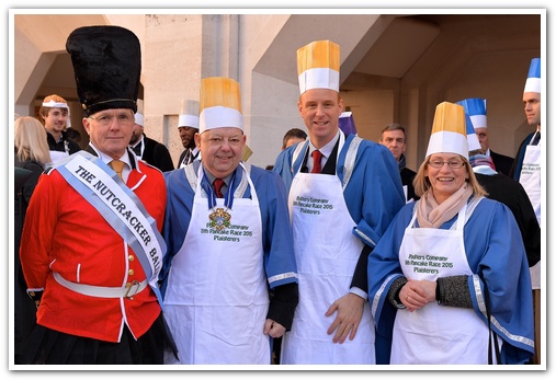 The 11th Annual City Inter-Livery Pancake Races - Guildhall Yard, London 2015