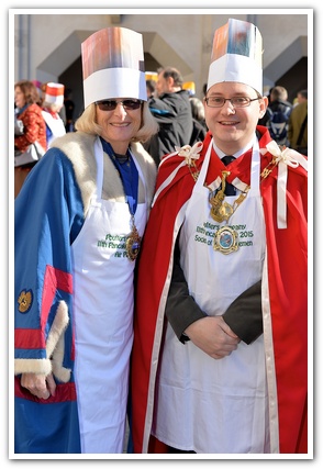 The 11th Annual City Inter-Livery Pancake Races - Guildhall Yard, London 2015