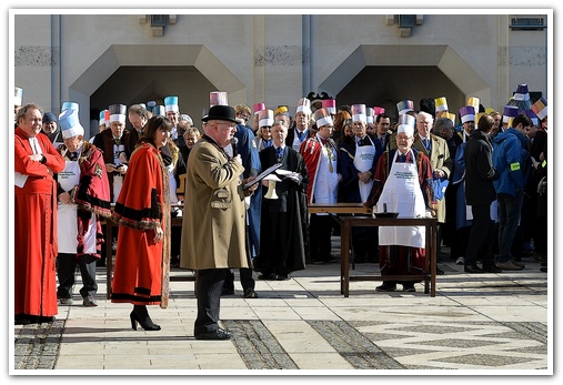The 11th Annual City Inter-Livery Pancake Races - Guildhall Yard, London 2015