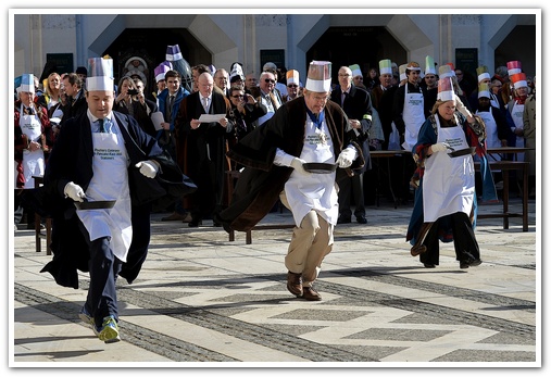 The 11th Annual City Inter-Livery Pancake Races - Guildhall Yard, London 2015