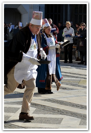 The 11th Annual City Inter-Livery Pancake Races - Guildhall Yard, London 2015