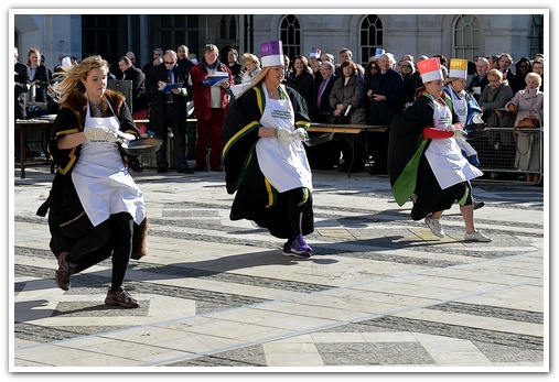 The 11th Annual City Inter-Livery Pancake Races - Guildhall Yard, London 2015