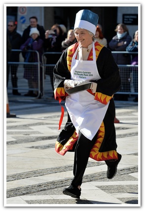 The 11th Annual City Inter-Livery Pancake Races - Guildhall Yard, London 2015