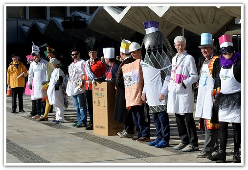 The 11th Annual City Inter-Livery Pancake Races - Guildhall Yard, London 2015