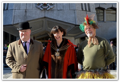 The 11th Annual City Inter-Livery Pancake Races - Guildhall Yard, London 2015