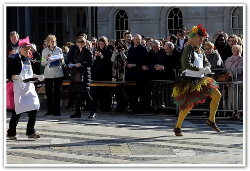 The 11th Annual City Inter-Livery Pancake Races - Guildhall Yard, London 2015