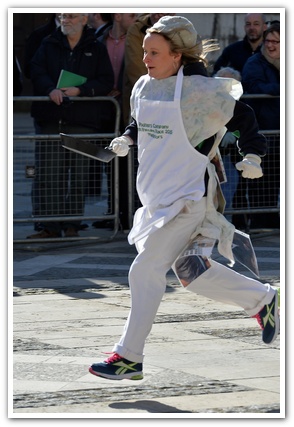 The 11th Annual City Inter-Livery Pancake Races - Guildhall Yard, London 2015