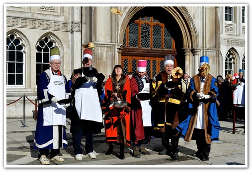 The 11th Annual City Inter-Livery Pancake Races - Guildhall Yard, London 2015