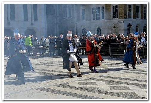 The 11th Annual City Inter-Livery Pancake Races - Guildhall Yard, London 2015