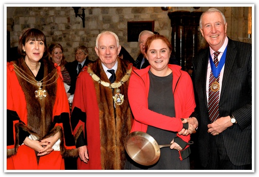 The 11th Annual City Inter-Livery Pancake Races - Guildhall Yard, London 2015