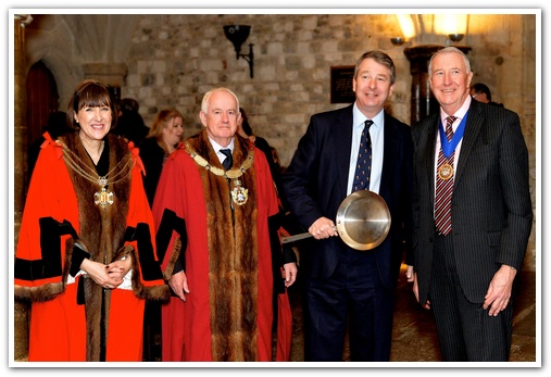 The 11th Annual City Inter-Livery Pancake Races - Guildhall Yard, London 2015