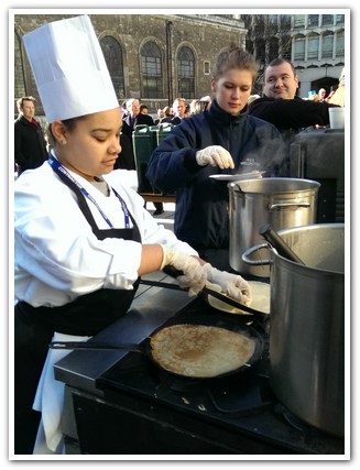 The 11th Annual City Inter-Livery Pancake Races - Guildhall Yard, London 2015