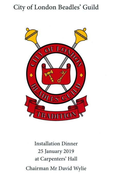 City of London Beadles' Guild Installation Dinner, January 2019