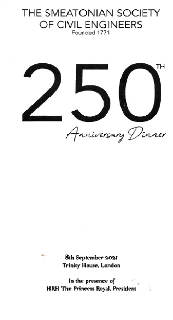 Seatonian Society civil engineers - anniversary Dinner - sep 2021