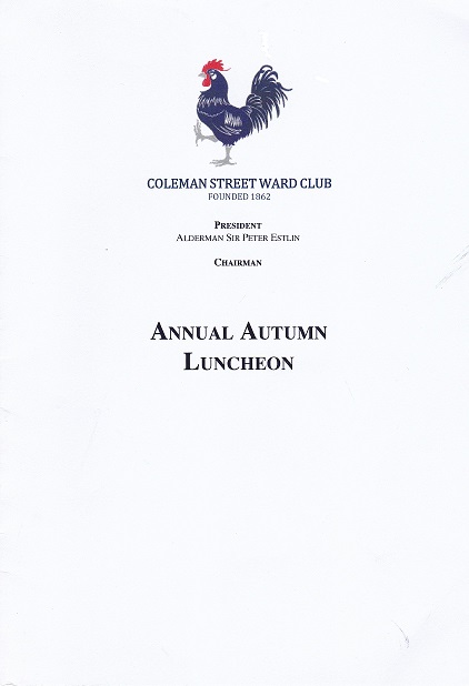 Coleman Street Ward Club -  Nov 2021