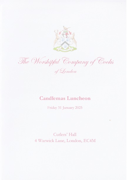 Cooks of London candlemas luncheon_Jan 25