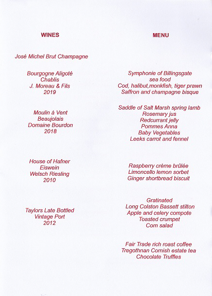 The Armed Services Dinner_Menu_April22