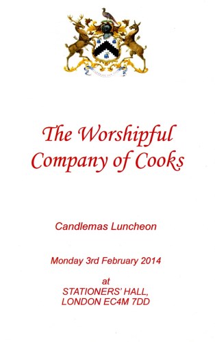 Worpshipful Company of Cooks - Candlemas Luncheon 2014