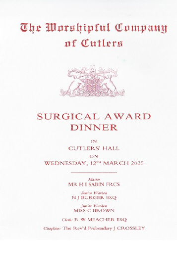 Cutlers Surgical Award Dinner_ March 25