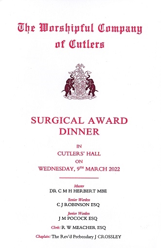 Cutlers Surgical award dinner_march 2022