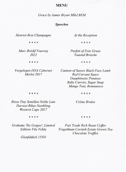 The Worshipful Company of Distillers -Retirement Luncheon Feb 2025