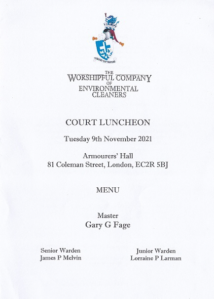 Court Luncheon - nov 21, Armourers' Hall, City of London