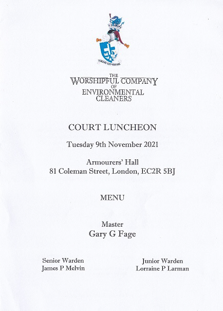 Court Luncheon - nov 21, Armourers' Hall, City of London