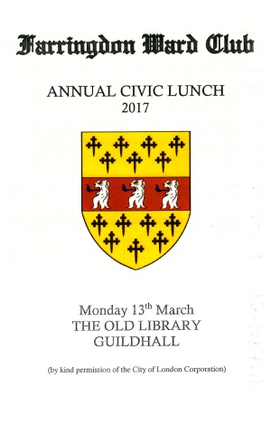 Farringdon  Ward Club - Lunch at Guildhall, Mar 2017