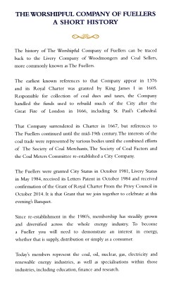 The Worshipful Company of Fuellers - Royal Charter Banquet, Guildhall, London, March 2015