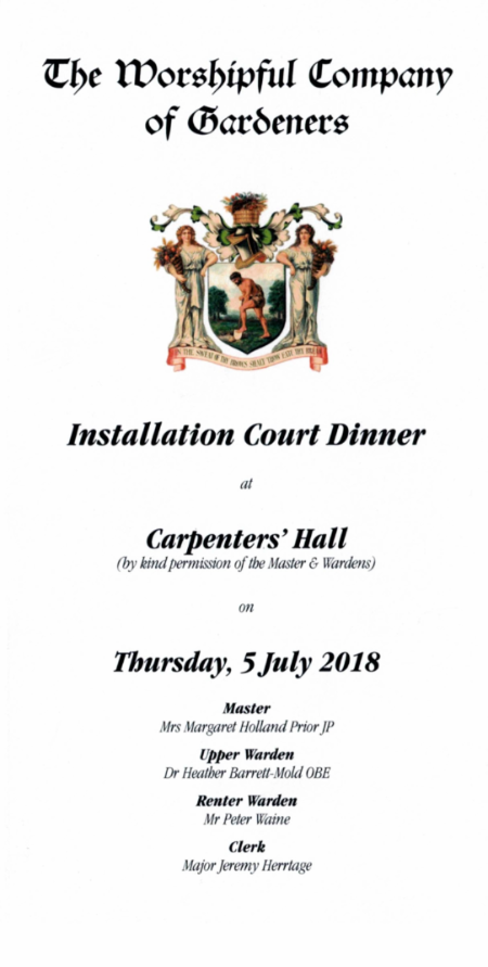 The Worshipful Company of Gardeners - July 2018