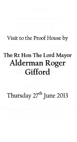 Gunmakers Company - Lord Mayor's visit to the Proof House, June 2013