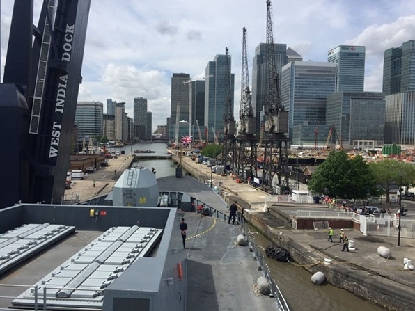 HMS Duncan in London to mark the centenary of the Battle of Jutland - May 2016