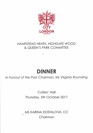 Hampstead Dinner, September 2017