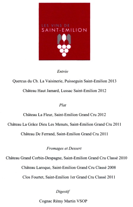 Jurade de Saint Émilion - Dinner at Cuttlers' Hall, April 2016