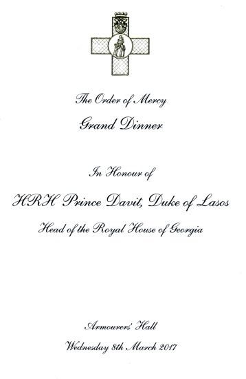 The League of Mercy - Dinner at Armourers Hall, Mar 2017