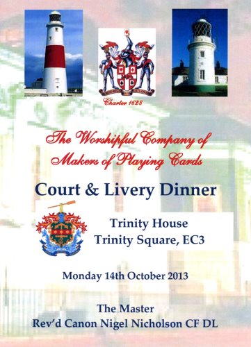 Makers of Palying Cards - Court & Livery Dinner, Oct 2013