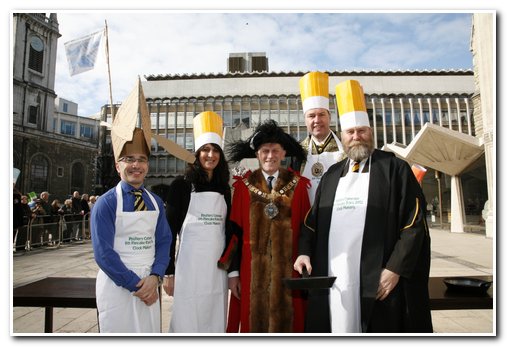 The 8th Annual City of London & Inter-Livery Pancake Races - Guildhall Yard, London 2012