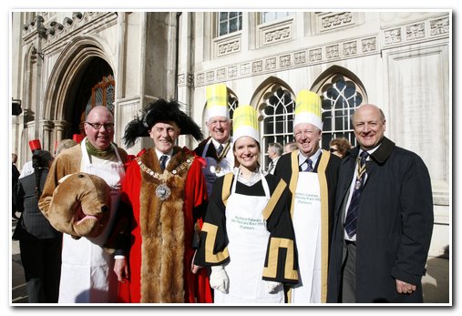 The 8th Annual City of London & Inter-Livery Pancake Races - Guildhall Yard, London 2012