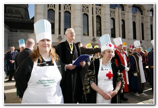 The 8th Annual City of London & Inter-Livery Pancake Races - Guildhall Yard, London 2012