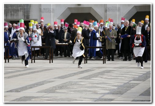 The 8th Annual City of London & Inter-Livery Pancake Races - Guildhall Yard, London 2012