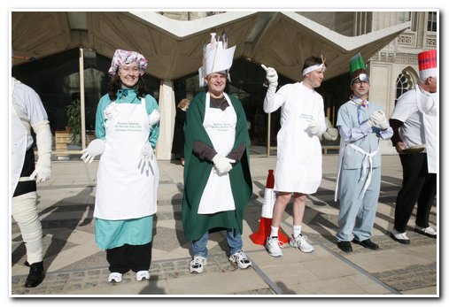 The 8th Annual City of London & Inter-Livery Pancake Races - Guildhall Yard, London 2012