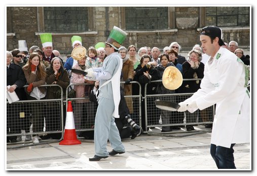 The 8th Annual City of London & Inter-Livery Pancake Races - Guildhall Yard, London 2012